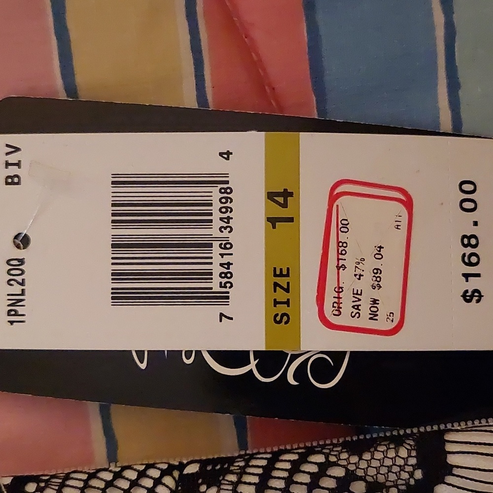 NWT Jax cocktail dress, white with black lace, Size 14 - Picture 8 of 9